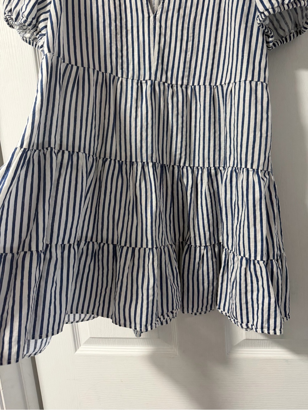 ZARA LINEN BLEND STRIPED DRESS - Picture 4 of 6